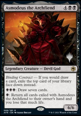 Asmodeus the Archfiend (Promo Pack) [Dungeons & Dragons: Adventures in the Forgotten Realms Promos] | Cards and Coasters CA