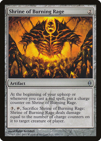 Shrine of Burning Rage [New Phyrexia] | Cards and Coasters CA