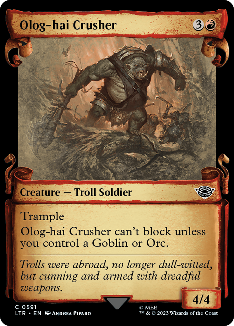 Olog-Hai Crusher [The Lord of the Rings: Tales of Middle-Earth Showcase Scrolls] | Cards and Coasters CA