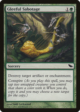 Gleeful Sabotage [Shadowmoor] | Cards and Coasters CA