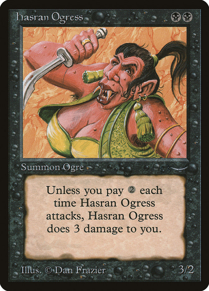 Hasran Ogress (Dark Mana Cost) [Arabian Nights] | Cards and Coasters CA