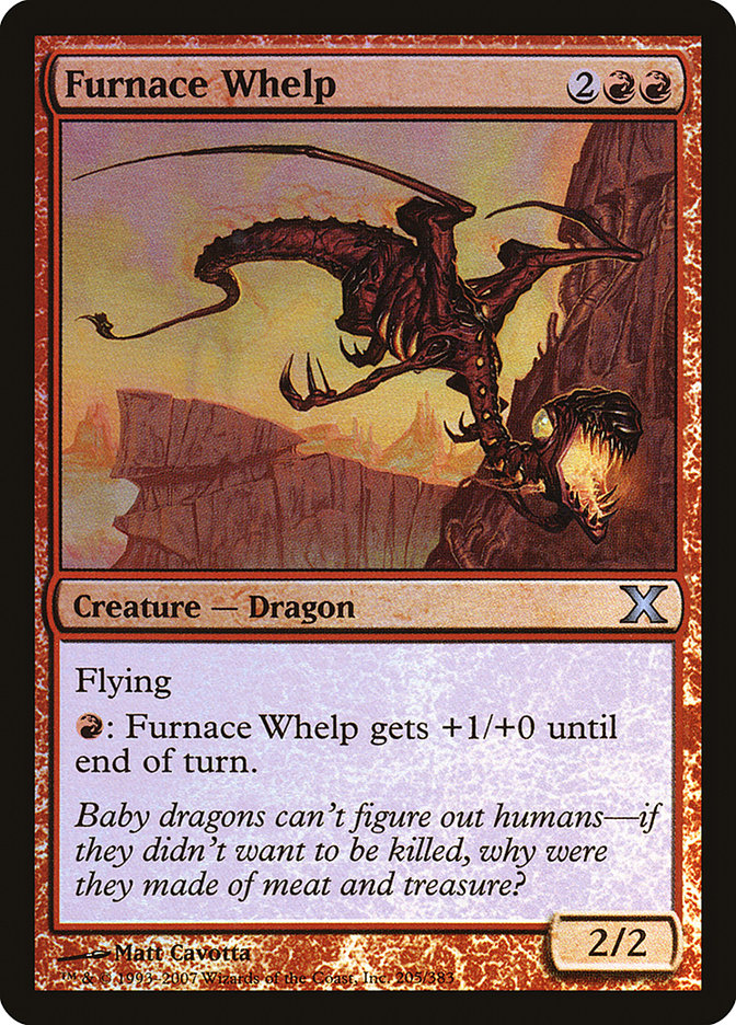 Furnace Whelp (Premium Foil) [Tenth Edition] | Cards and Coasters CA