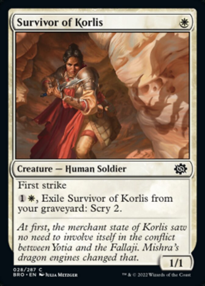 Survivor of Korlis [The Brothers' War] | Cards and Coasters CA