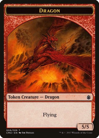 Dragon Token (006) [Commander Anthology Tokens] | Cards and Coasters CA