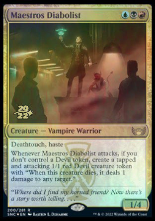 Maestros Diabolist [Streets of New Capenna Prerelease Promos] | Cards and Coasters CA