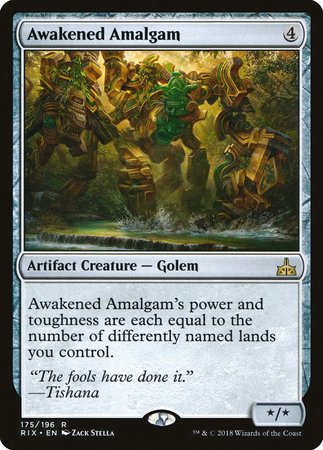 Awakened Amalgam [Rivals of Ixalan] | Cards and Coasters CA