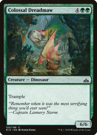 Colossal Dreadmaw [Rivals of Ixalan] | Cards and Coasters CA