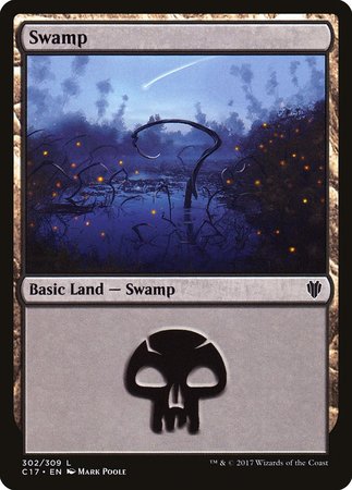 Swamp (302) [Commander 2017] | Cards and Coasters CA