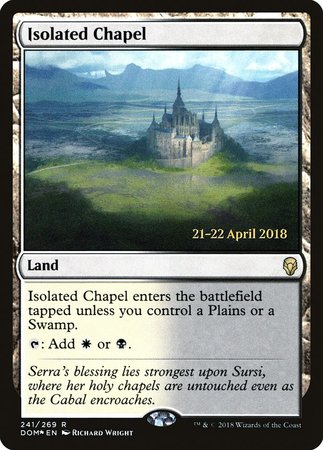 Isolated Chapel [Dominaria Promos] | Cards and Coasters CA