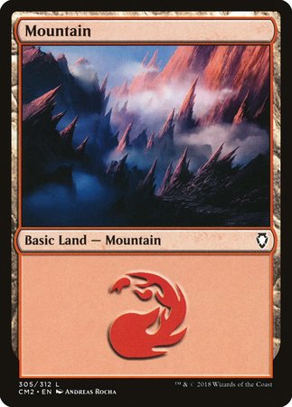 Mountain (305) [Commander Anthology Volume II] | Cards and Coasters CA