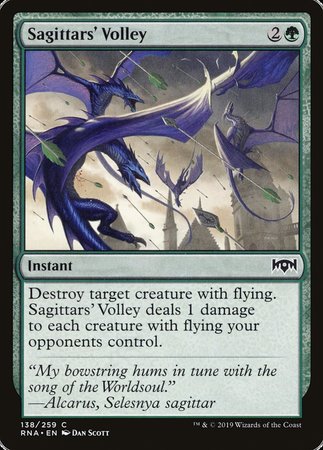 Sagittars' Volley [Ravnica Allegiance] | Cards and Coasters CA