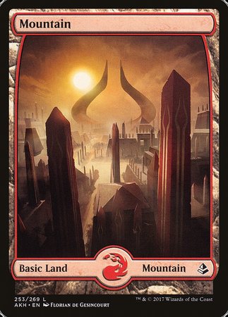 Mountain (253) - Full Art [Amonkhet] | Cards and Coasters CA