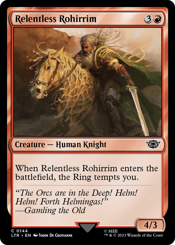 Relentless Rohirrim [The Lord of the Rings: Tales of Middle-Earth] | Cards and Coasters CA