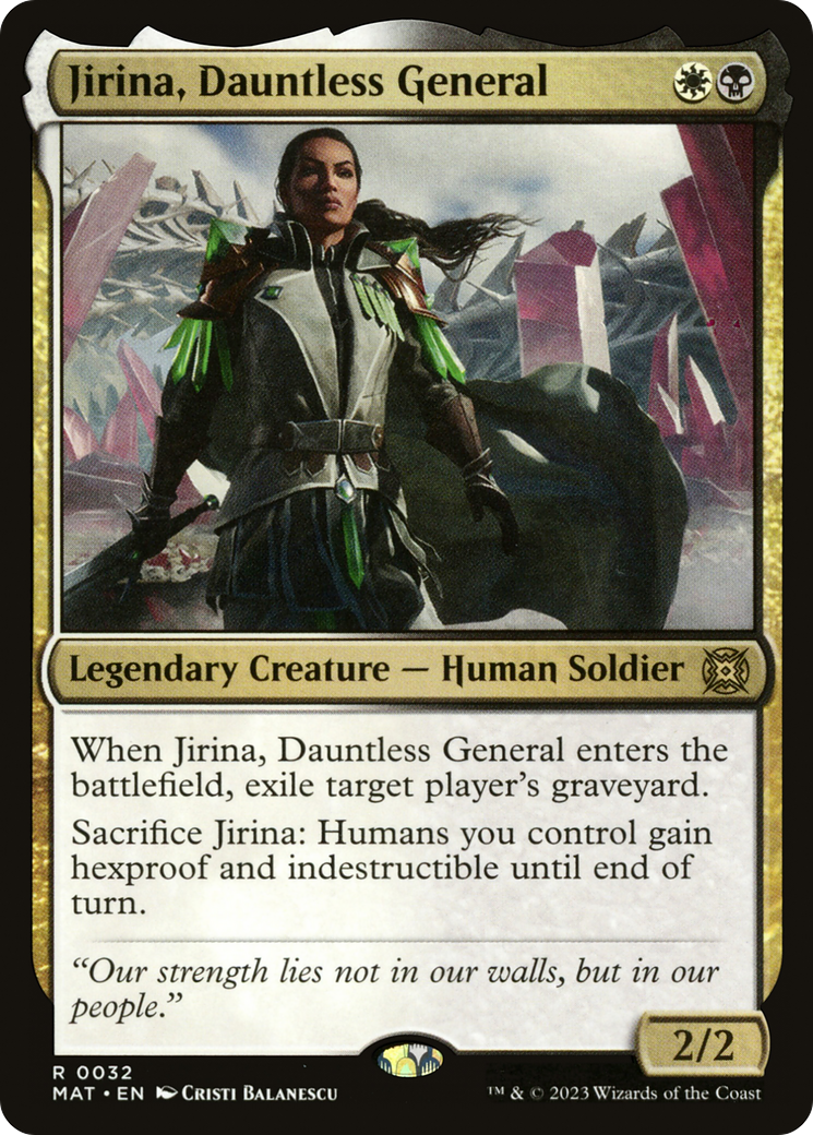 Jirina, Dauntless General [March of the Machine: The Aftermath] | Cards and Coasters CA