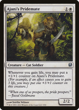 Ajani's Pridemate [Duel Decks: Ajani vs. Nicol Bolas] | Cards and Coasters CA