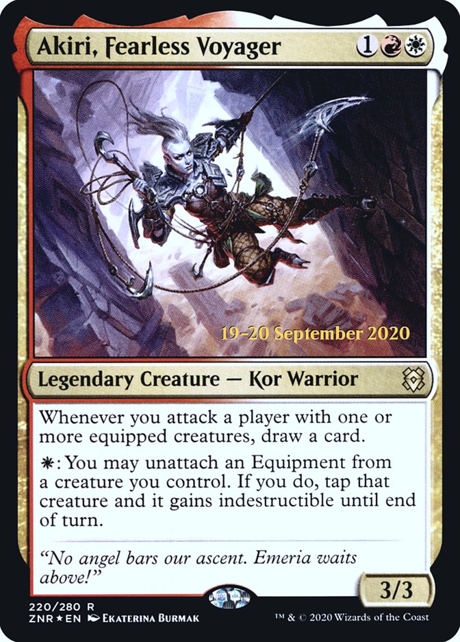 Akiri, Fearless Voyager  [Zendikar Rising Prerelease Promos] | Cards and Coasters CA