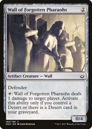 Wall of Forgotten Pharaohs [Hour of Devastation] | Cards and Coasters CA