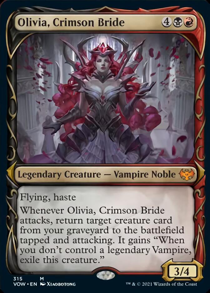 Olivia, Crimson Bride (Showcase Fang Frame) [Innistrad: Crimson Vow] | Cards and Coasters CA