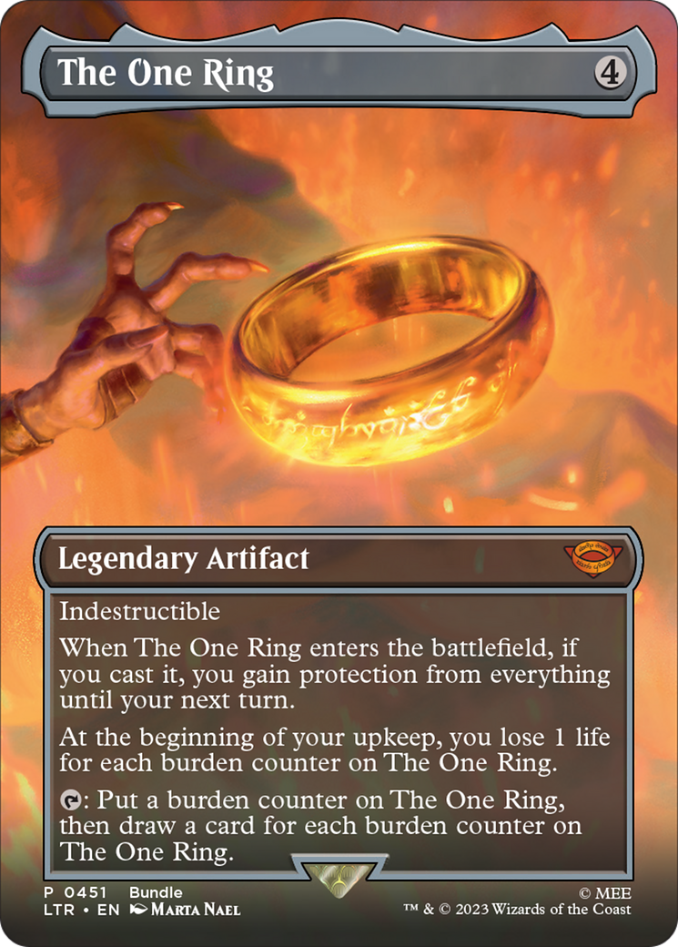 The One Ring (Borderless Alternate Art) [The Lord of the Rings: Tales of Middle-Earth] | Cards and Coasters CA
