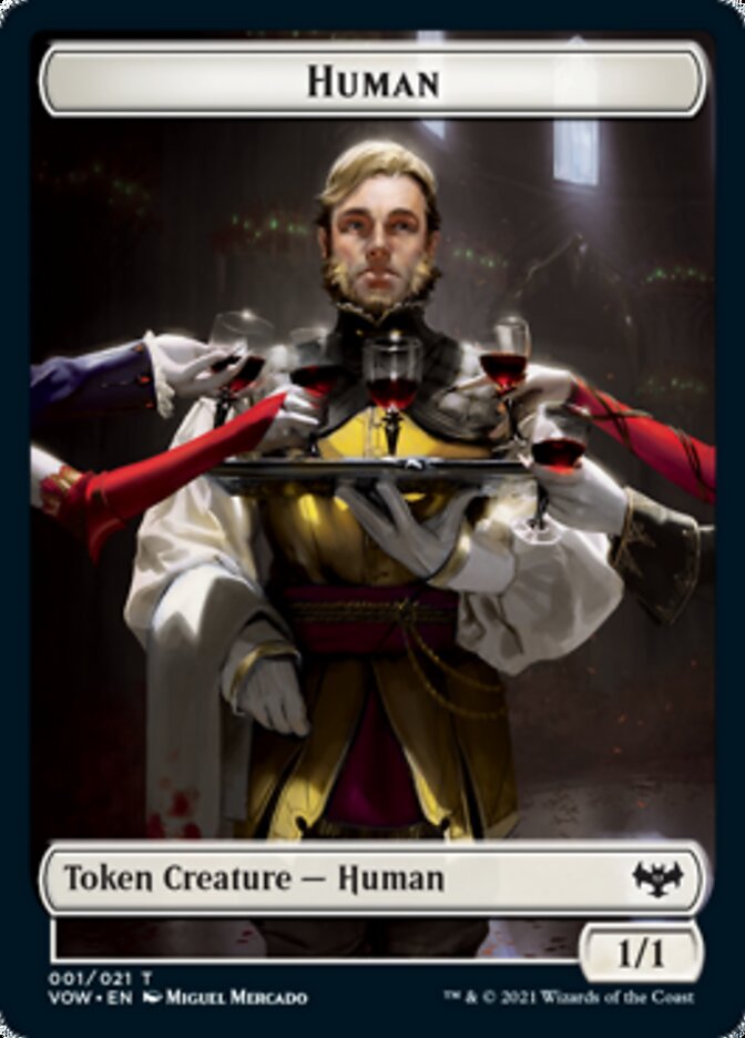 Human Token (001) [Innistrad: Crimson Vow Tokens] | Cards and Coasters CA