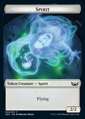 Fish // Spirit Double-sided Token [Streets of New Capenna Tokens] | Cards and Coasters CA