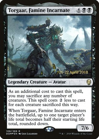 Torgaar, Famine Incarnate [Dominaria Promos] | Cards and Coasters CA