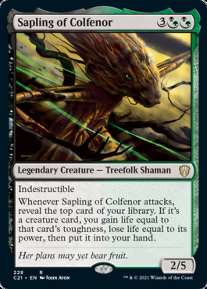 Sapling of Colfenor [Commander 2021] | Cards and Coasters CA