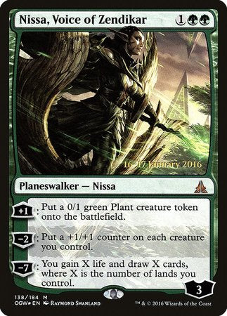 Nissa, Voice of Zendikar [Oath of the Gatewatch Promos] | Cards and Coasters CA