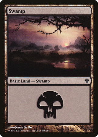 Swamp (346) [Commander 2013] | Cards and Coasters CA