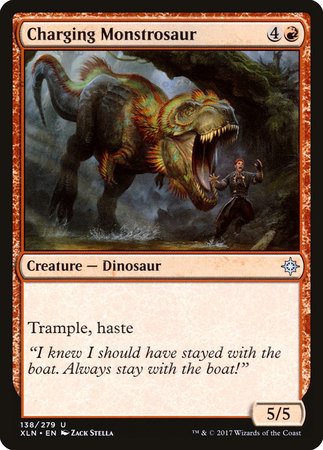 Charging Monstrosaur [Ixalan] | Cards and Coasters CA
