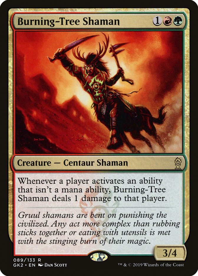 Burning-Tree Shaman [Ravnica Allegiance Guild Kit] | Cards and Coasters CA