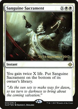 Sanguine Sacrament [Ixalan Promos] | Cards and Coasters CA