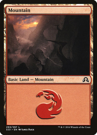 Mountain (293) [Shadows over Innistrad] | Cards and Coasters CA