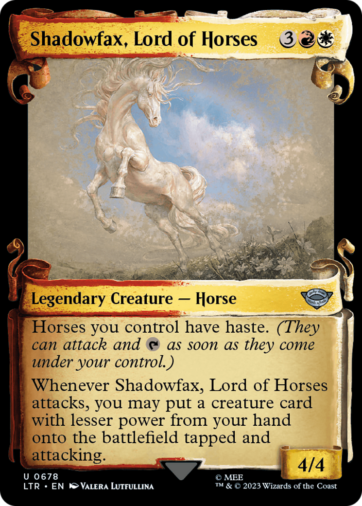 Shadowfax, Lord of Horses [The Lord of the Rings: Tales of Middle-Earth Showcase Scrolls] | Cards and Coasters CA