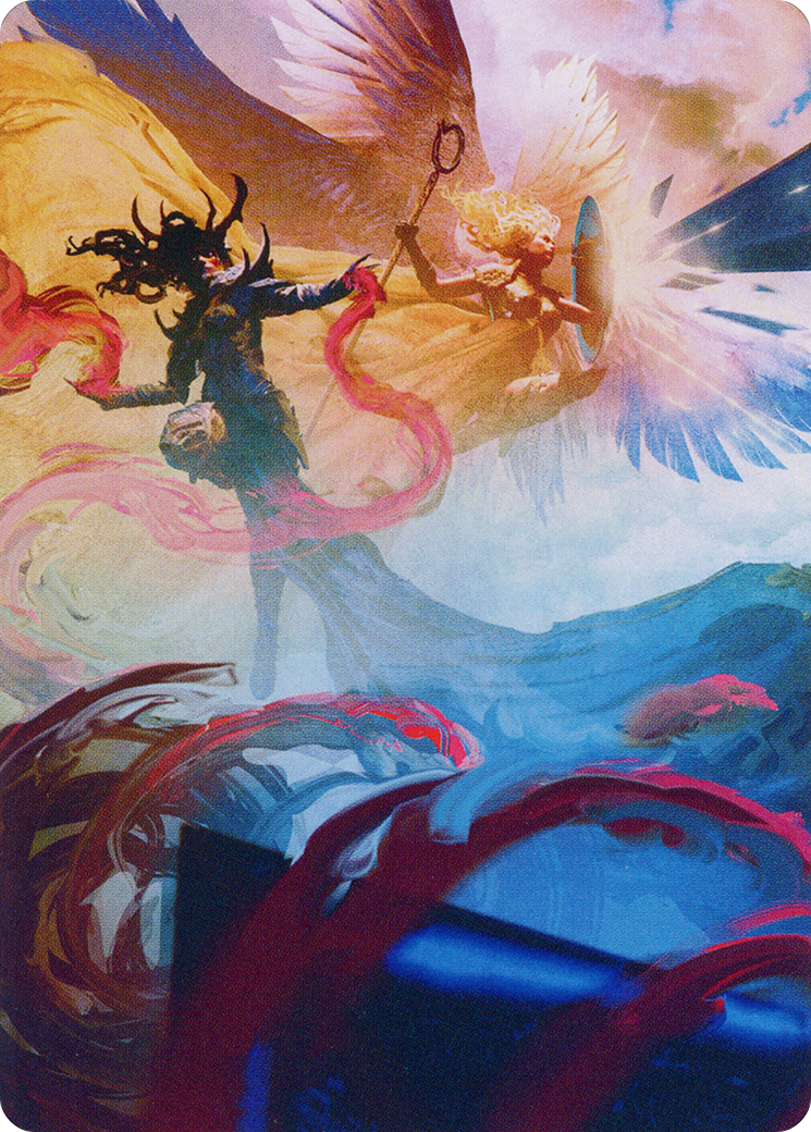 Drana and Linvala Art Card [March of the Machine Art Series] | Cards and Coasters CA