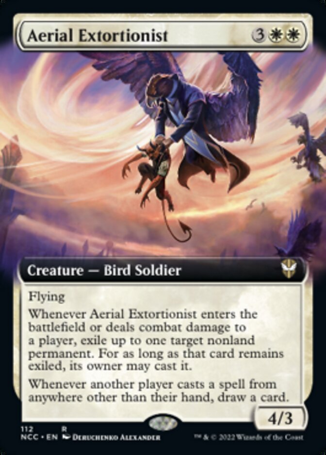 Aerial Extortionist (Extended Art) [Streets of New Capenna Commander] | Cards and Coasters CA