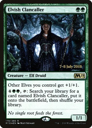 Elvish Clancaller [Core Set 2019 Promos] | Cards and Coasters CA