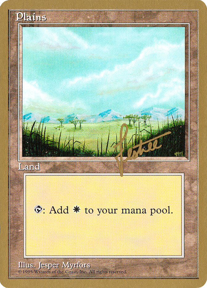 Plains (bl365) (Bertrand Lestree) [Pro Tour Collector Set] | Cards and Coasters CA