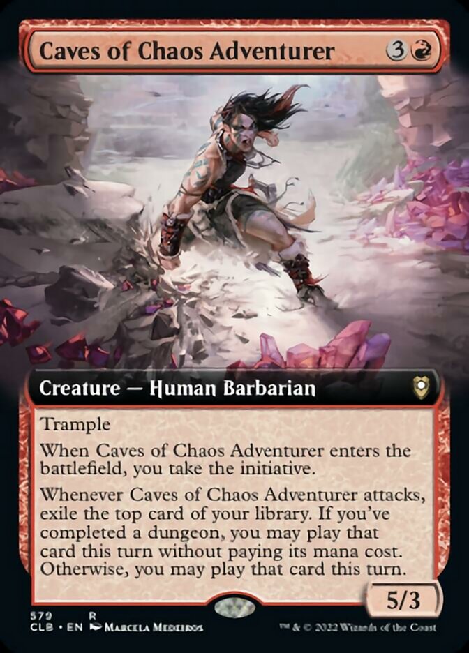 Caves of Chaos Adventurer (Extended Art) [Commander Legends: Battle for Baldur's Gate] | Cards and Coasters CA