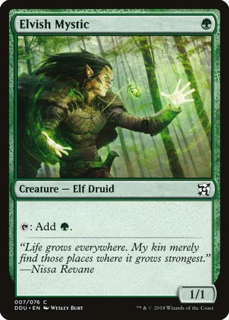 Elvish Mystic [Duel Decks: Elves vs. Inventors] | Cards and Coasters CA