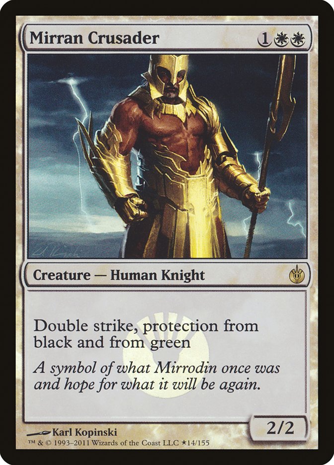 Mirran Crusader (Buy-A-Box) [Mirrodin Besieged Promos] | Cards and Coasters CA