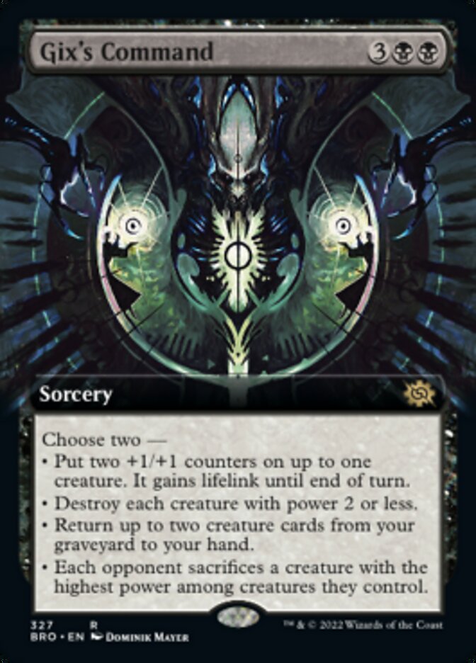 Gix's Command (Extended Art) [The Brothers' War] | Cards and Coasters CA