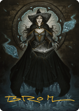 Tasha, the Witch Queen Art Card (76) (Gold-Stamped Signature) [Commander Legends: Battle for Baldur's Gate Art Series] | Cards and Coasters CA