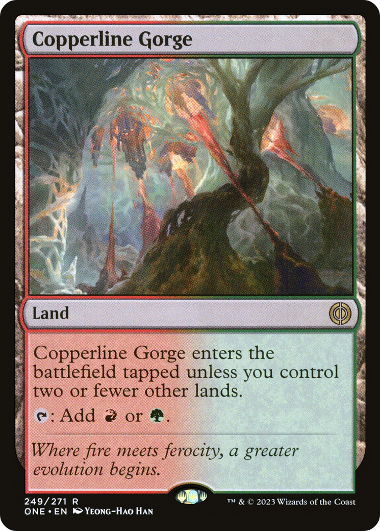 Copperline Gorge [Phyrexia: All Will Be One] | Cards and Coasters CA