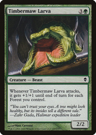 Timbermaw Larva [Zendikar] | Cards and Coasters CA