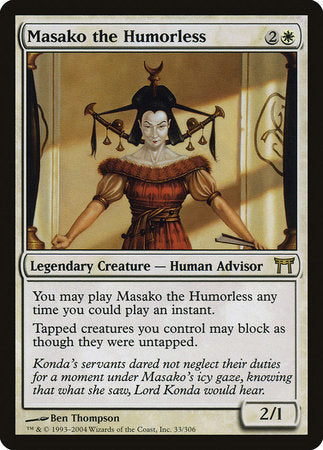 Masako the Humorless [Champions of Kamigawa] | Cards and Coasters CA