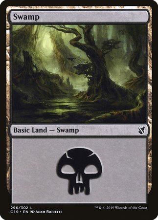 Swamp (296) [Commander 2019] | Cards and Coasters CA