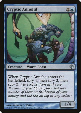Cryptic Annelid [Duel Decks: Venser vs. Koth] | Cards and Coasters CA