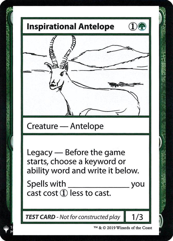 Inspirational Antelope [Mystery Booster Playtest Cards] | Cards and Coasters CA