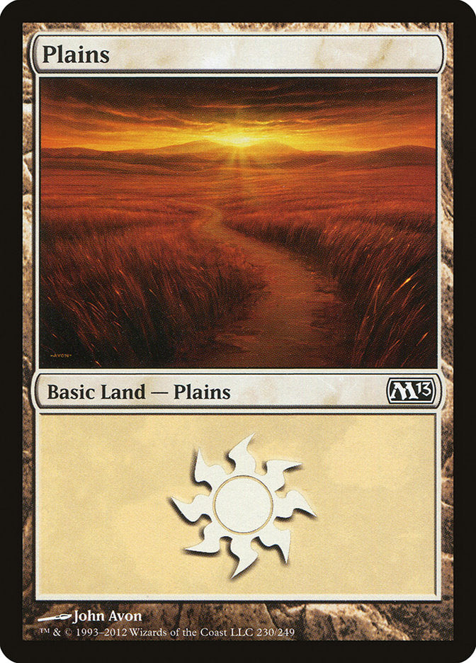 Plains (230) [Magic 2013] | Cards and Coasters CA